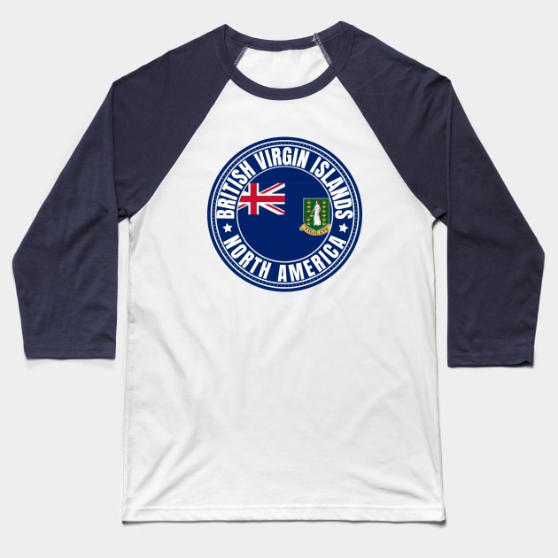 British Virgin Islands Baseball T-Shirt by footballomatic